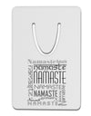 Namaste Rectangle Aluminum Paper Clip Bookmark-Bookmark-TooLoud-White-Davson Sales