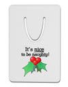 Nice to be Naughty Aluminum Paper Clip Bookmark-Bookmark-TooLoud-White-Davson Sales