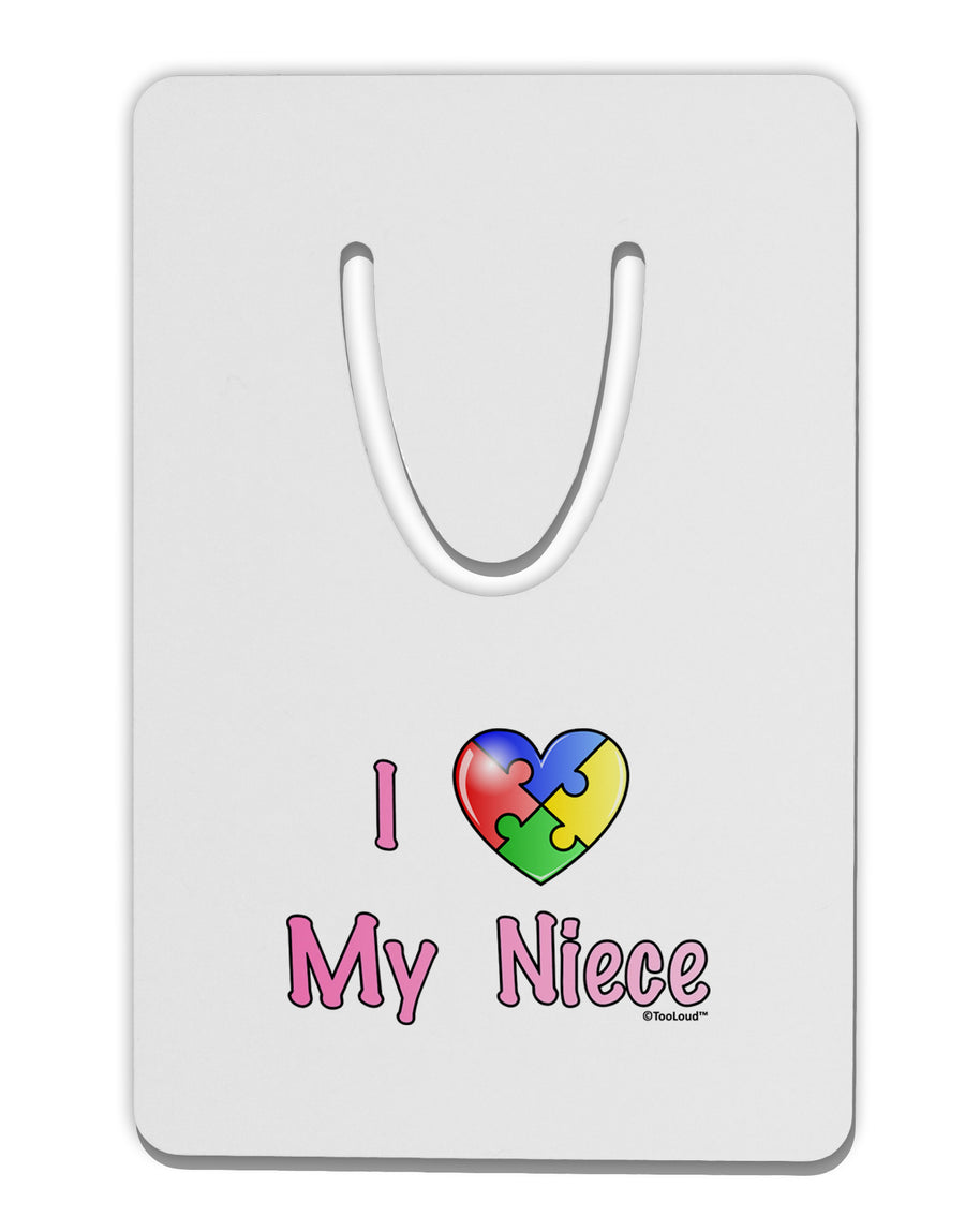 I Heart My Niece - Autism Awareness Aluminum Paper Clip Bookmark by TooLoud-Bookmark-TooLoud-White-Davson Sales