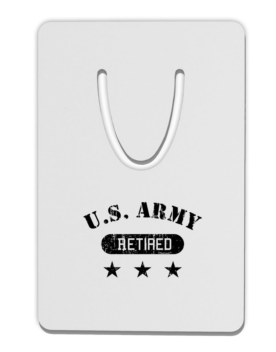 Retired Army Aluminum Paper Clip Bookmark by TooLoud-Bookmark-TooLoud-White-Davson Sales