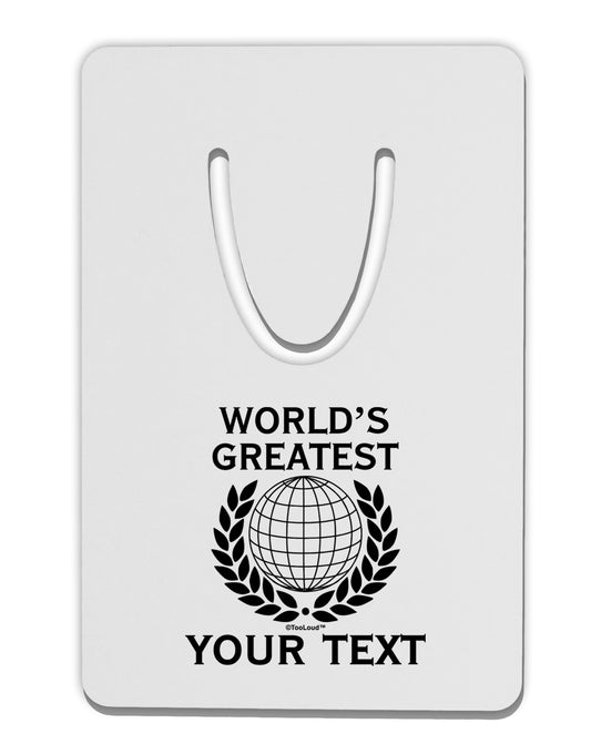 Personalized Worlds Greatest Aluminum Paper Clip Bookmark by TooLoud-Bookmark-TooLoud-White-Davson Sales