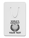 Personalized Worlds Greatest Aluminum Paper Clip Bookmark by TooLoud-Bookmark-TooLoud-White-Davson Sales