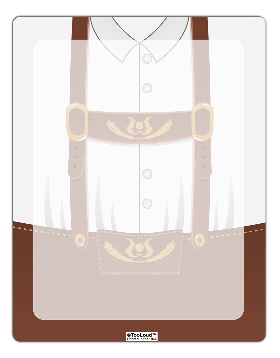 Lederhosen Costume Brown Aluminum Dry Erase Board All Over Print by TooLoud-Dry Erase Board-TooLoud-White-Davson Sales