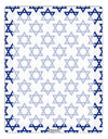 Stars of David Jewish Aluminum Dry Erase Board All Over Print by TooLoud-Dry Erase Board-TooLoud-White-Davson Sales