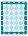 Blue Argyle AOP Aluminum Dry Erase Board All Over Print by TooLoud