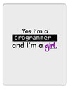 TooLoud Yes I am a Programmer Girl Aluminum Dry Erase Board-Dry Erase Board-TooLoud-White-Davson Sales