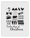 TooLoud Twelve Days of Christmas Text Aluminum Dry Erase Board-Dry Erase Board-TooLoud-White-Davson Sales