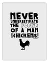 A Man With Chickens Aluminum Dry Erase Board by TooLoud-Dry Erase Board-TooLoud-White-Davson Sales