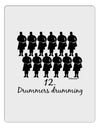 Twelve Drummers Drumming Text Aluminum Dry Erase Board-Dry Erase Board-TooLoud-White-Davson Sales