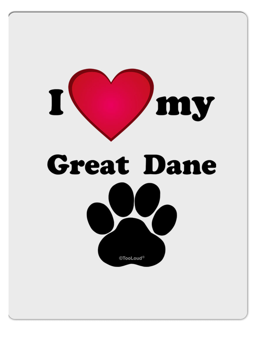 I Heart My Great Dane Aluminum Dry Erase Board by TooLoud-TooLoud-White-Davson Sales