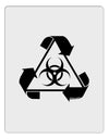 Recycle Biohazard Sign Black and White Aluminum Dry Erase Board by TooLoud