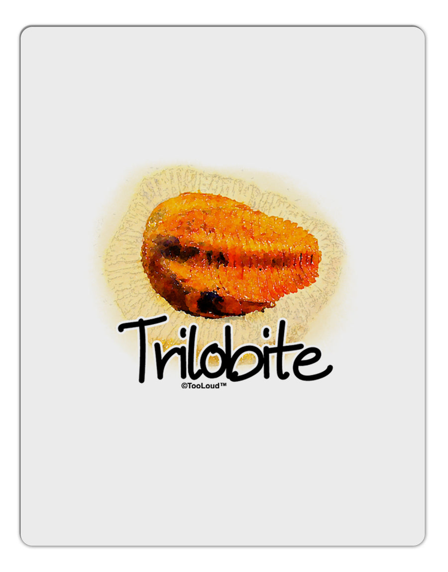 Trilobite Fossil Watercolor Text Aluminum Dry Erase Board-Dry Erase Board-TooLoud-White-Davson Sales