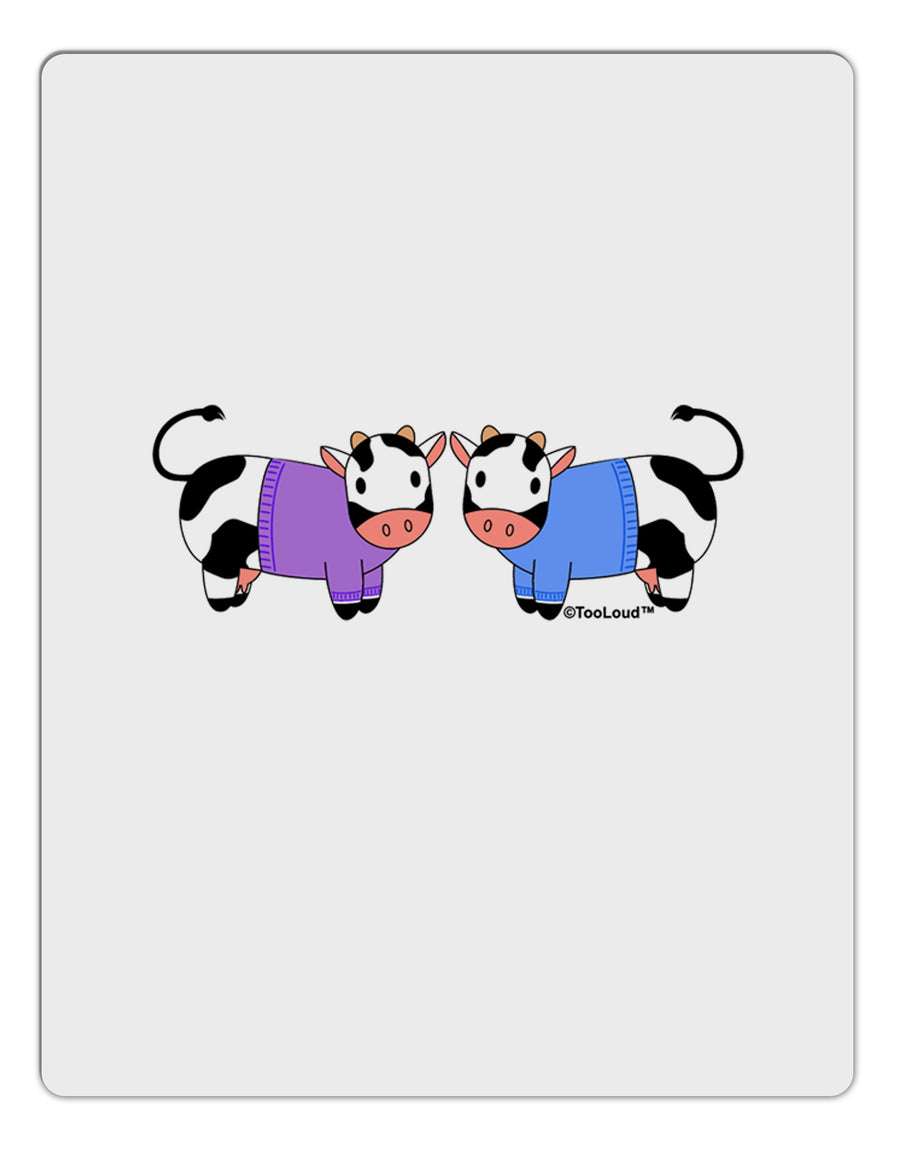 Cute Pair of Sweater Cows Aluminum Dry Erase Board-Dry Erase Board-TooLoud-White-Davson Sales