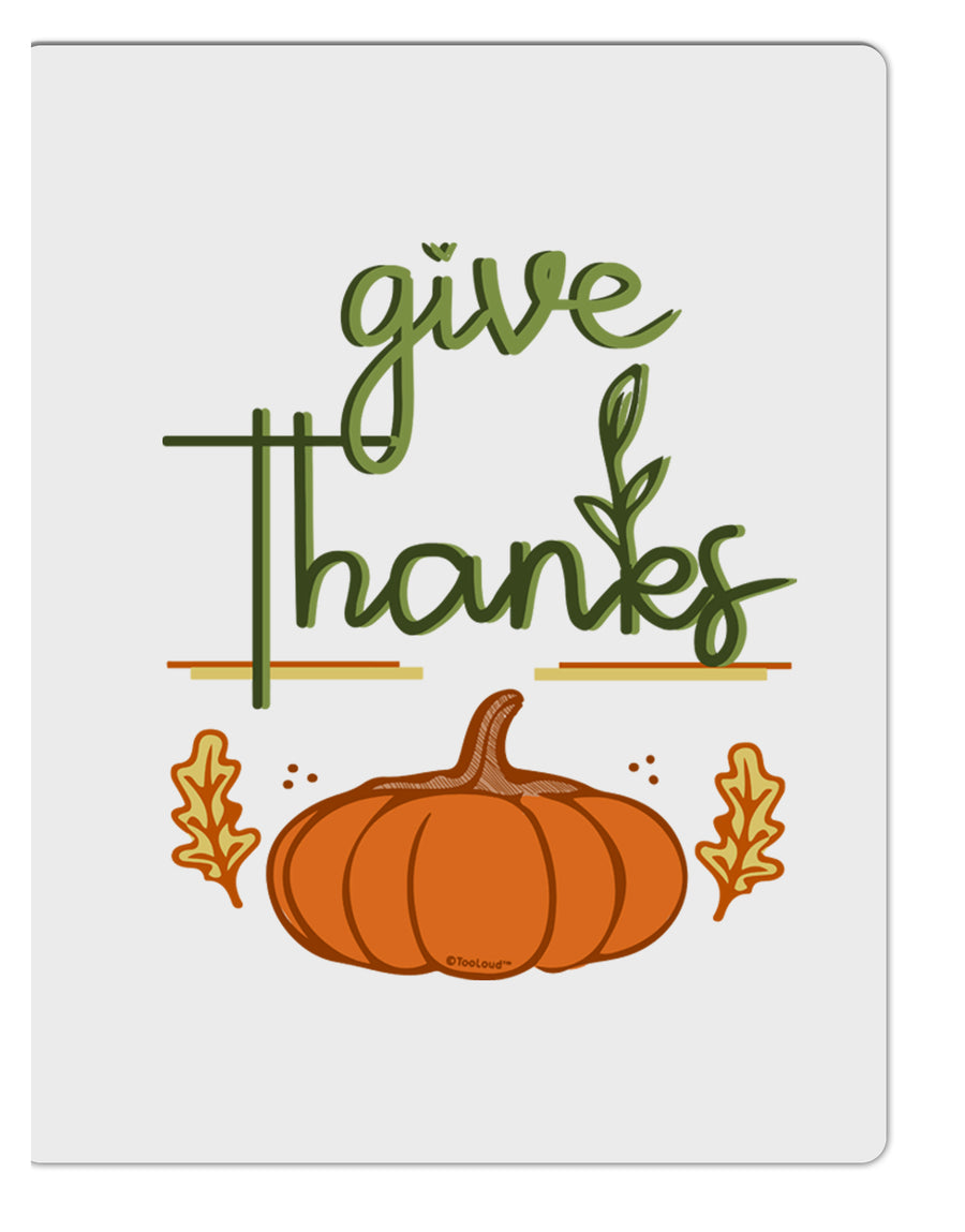 TooLoud Give Thanks Aluminum Dry Erase Board