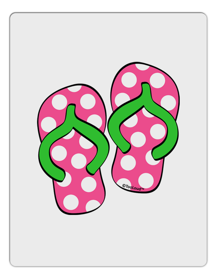 Cute Polka Dot Flip Flops - Pink and Green Aluminum Dry Erase Board-Dry Erase Board-TooLoud-White-Davson Sales