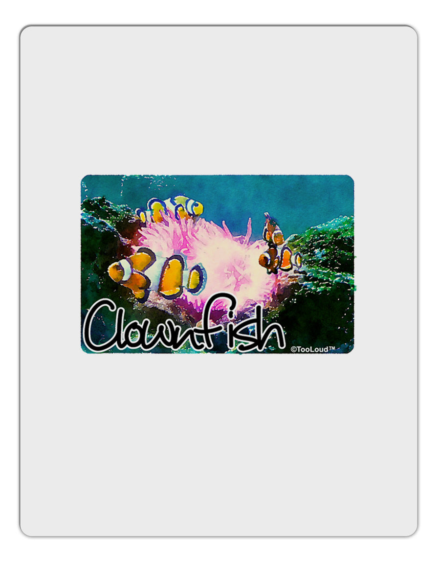 Clownfish Watercolor Text Aluminum Dry Erase Board-Dry Erase Board-TooLoud-White-Davson Sales