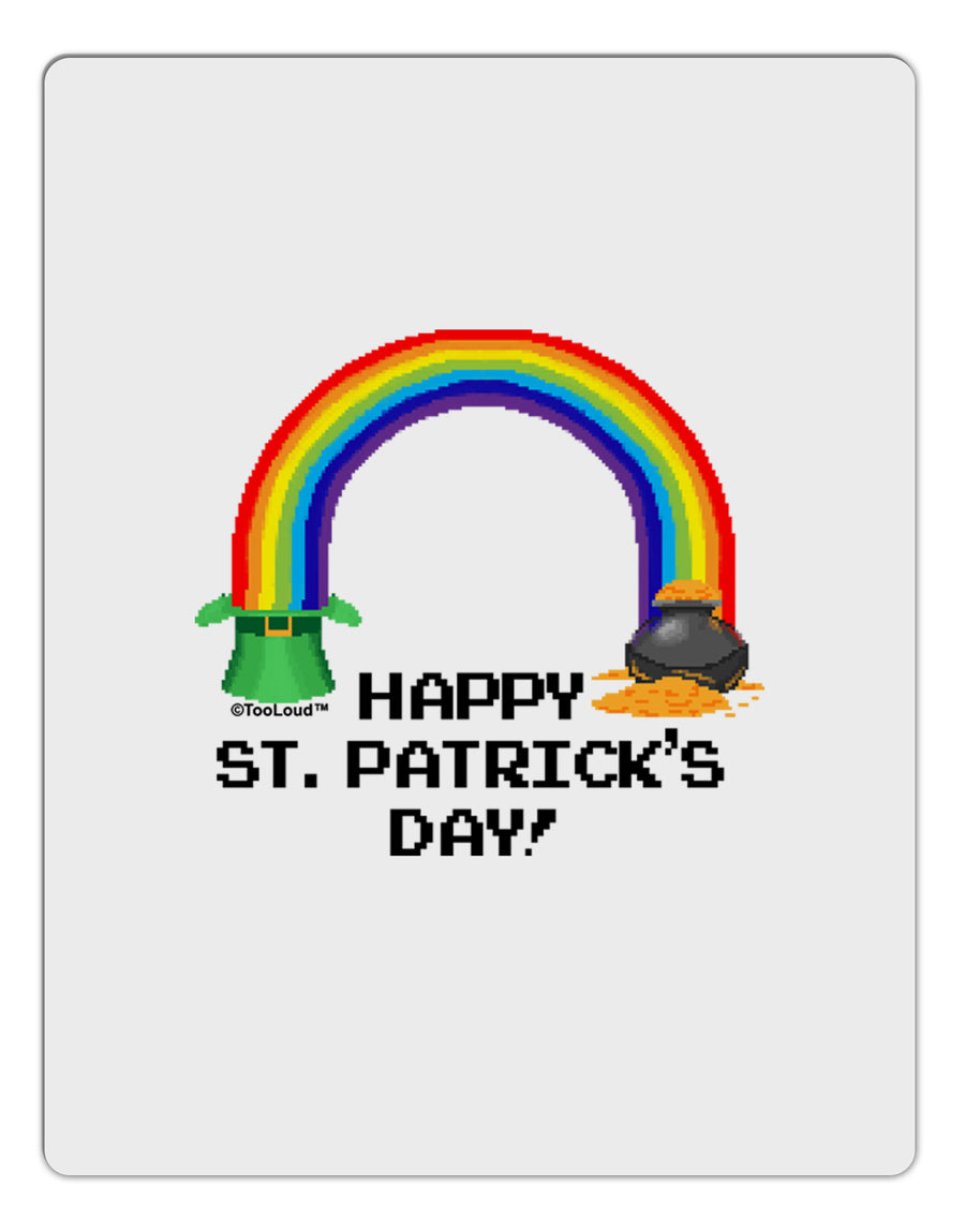 Pixel Pot of Gold St Patrick Text Aluminum Dry Erase Board-Dry Erase Board-TooLoud-White-Davson Sales