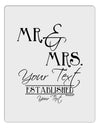 Personalized Mr and Mrs -Name- Established -Date- Design Aluminum Dry Erase Board-Dry Erase Board-TooLoud-White-Davson Sales