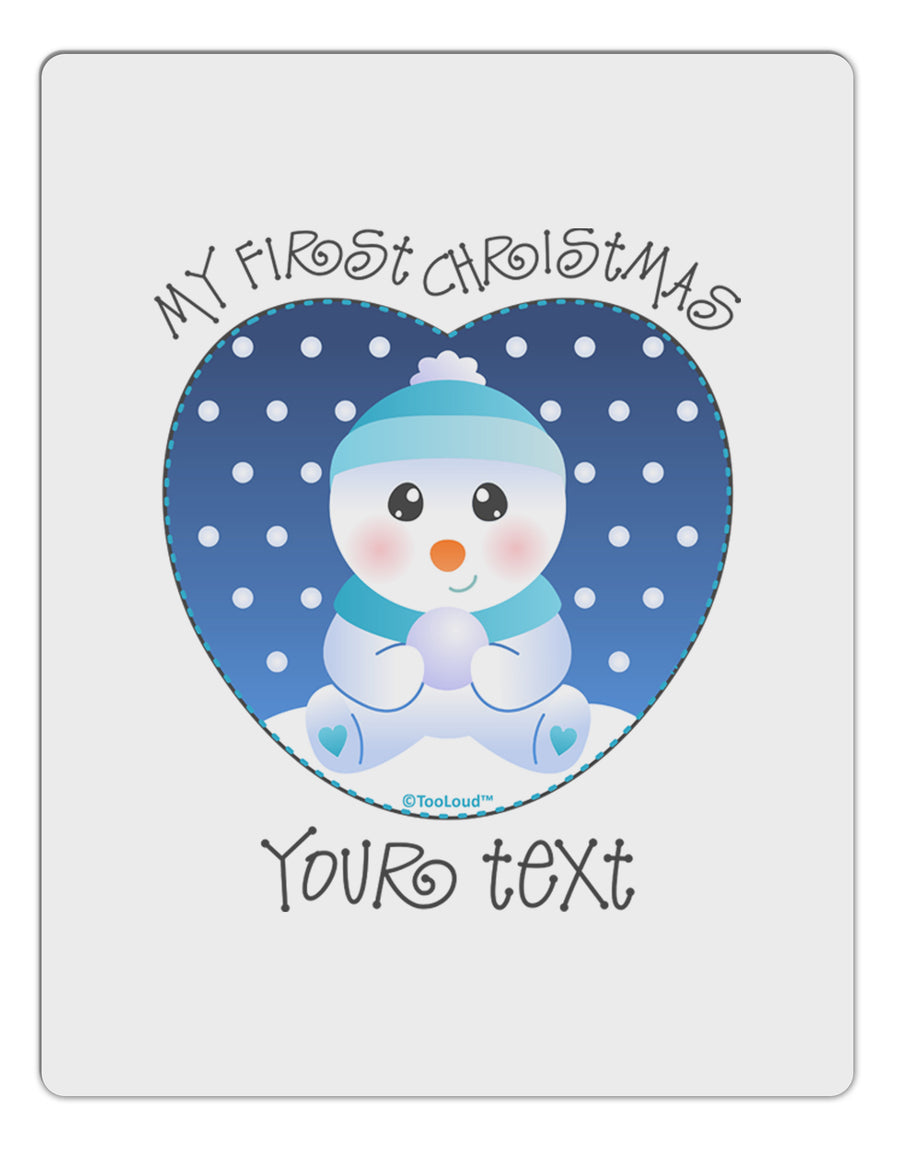 Personalized My First Christmas Snowbaby Blue Aluminum Dry Erase Board-Dry Erase Board-TooLoud-White-Davson Sales