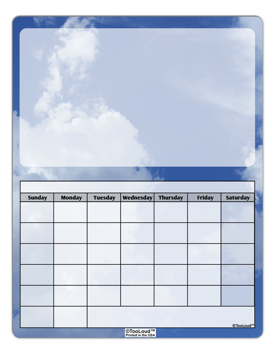 Clouds All Over Blank Calendar Dry Erase Board All Over Print-Dry Erase Board-TooLoud-White-Davson Sales