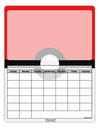 Sporty Red and White Circle Blank Calendar Dry Erase Board All Over Print-Dry Erase Board-TooLoud-White-Davson Sales