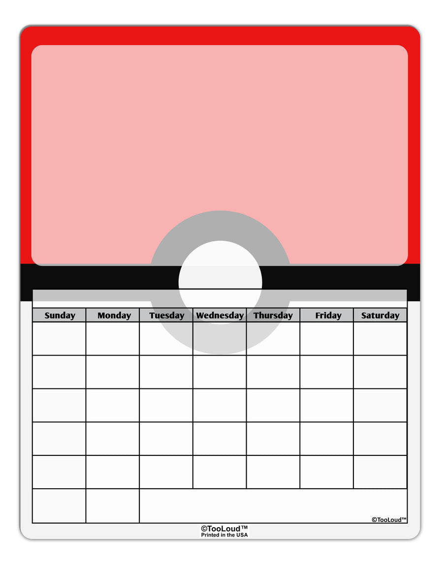 Sporty Red and White Circle Blank Calendar Dry Erase Board All Over Print-Dry Erase Board-TooLoud-White-Davson Sales