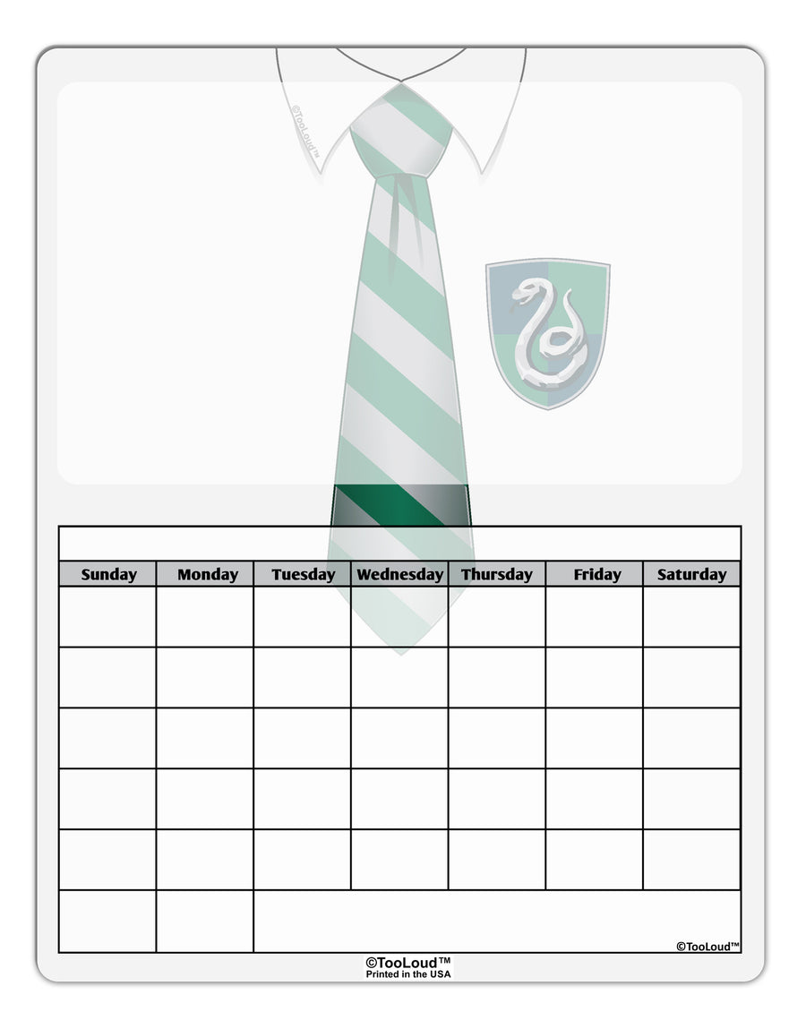 Wizard Uniform Green and Silver Blank Calendar Dry Erase Board All Over Print-Dry Erase Board-TooLoud-White-Davson Sales