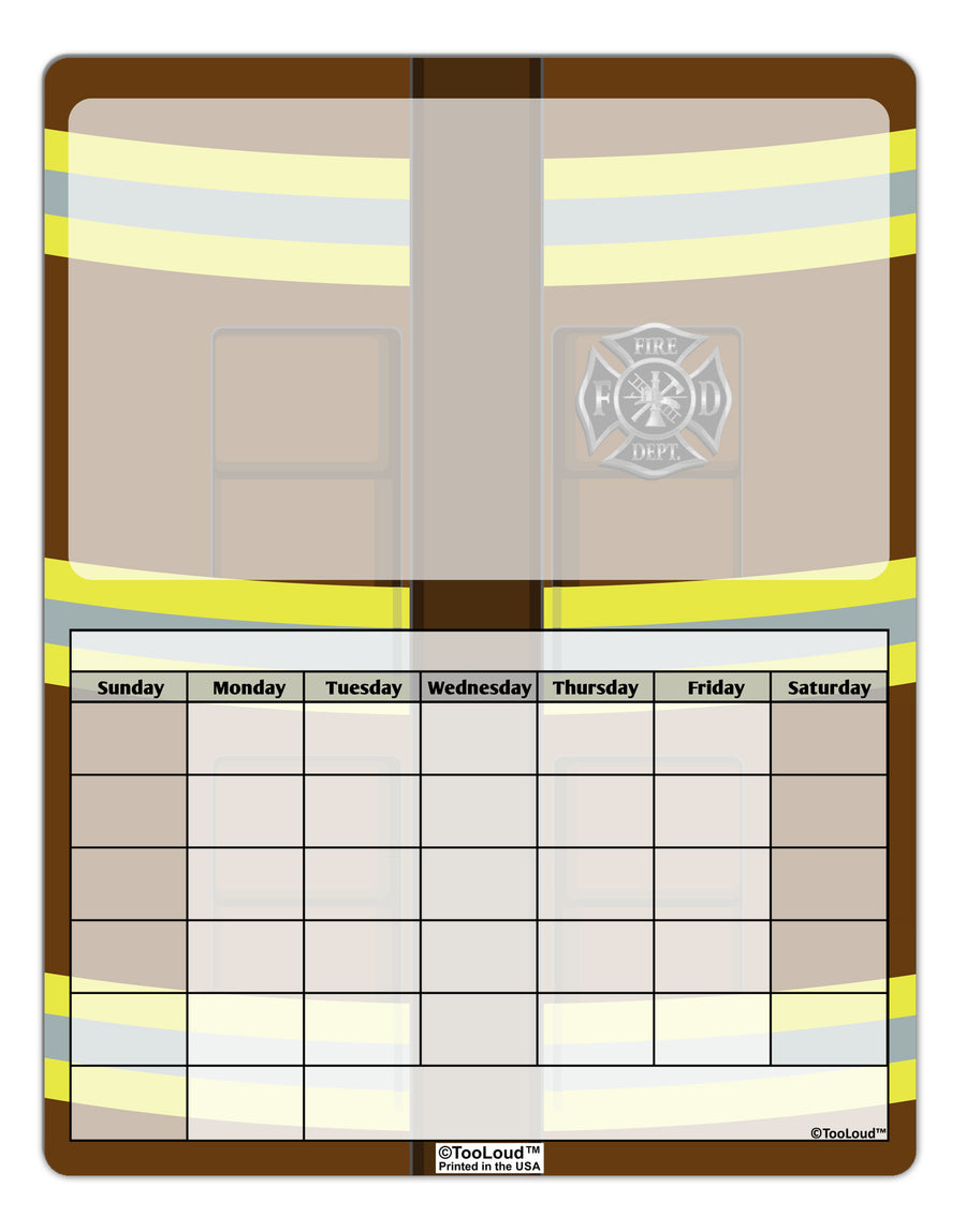Firefighter Brown AOP Blank Calendar Dry Erase Board All Over Print