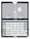 Police Costume AOP Blank Calendar Dry Erase Board All Over Print-Dry Erase Board-TooLoud-White-Davson Sales