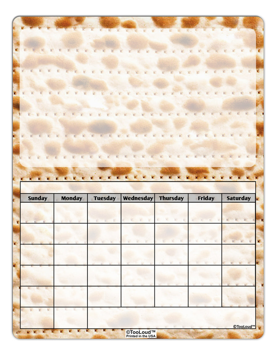 Matzo Blank Calendar Dry Erase Board All Over Print-Dry Erase Board-TooLoud-White-Davson Sales