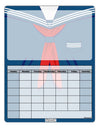 School Uniform Costume - Blue Blank Calendar Dry Erase Board All Over Print-Dry Erase Board-TooLoud-White-Davson Sales