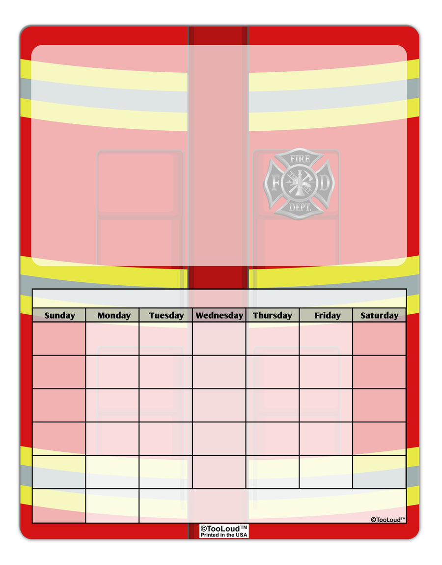 Firefighter Red AOP Blank Calendar Dry Erase Board All Over Print-Dry Erase Board-TooLoud-White-Davson Sales