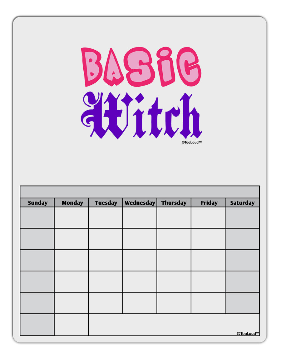 Basic Witch Color Blank Calendar Dry Erase Board-Dry Erase Board-TooLoud-White-Davson Sales