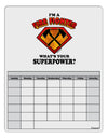 Fire Fighter - Superpower Blank Calendar Dry Erase Board-Dry Erase Board-TooLoud-White-Davson Sales