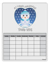 Personalized My First Christmas Snowbaby Blue Blank Calendar Dry Erase Board-Dry Erase Board-TooLoud-White-Davson Sales