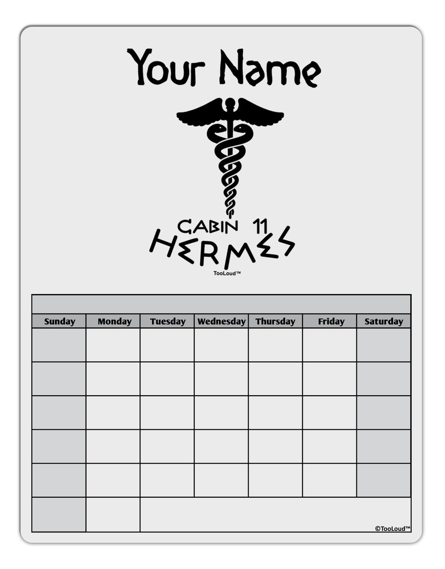 Personalized Cabin 11 Hermes Blank Calendar Dry Erase Board by TooLoud-Dry Erase Board-TooLoud-White-Davson Sales