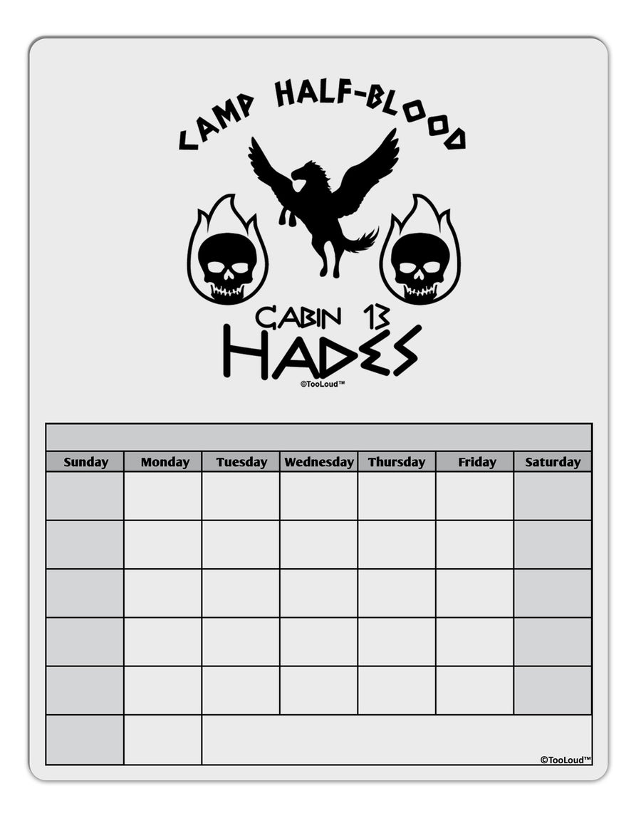 Cabin 13 HadesHalf Blood Blank Calendar Dry Erase Board-Dry Erase Board-TooLoud-White-Davson Sales