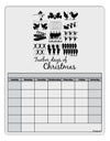 TooLoud Twelve Days of Christmas Text Blank Calendar Dry Erase Board-Dry Erase Board-TooLoud-White-Davson Sales