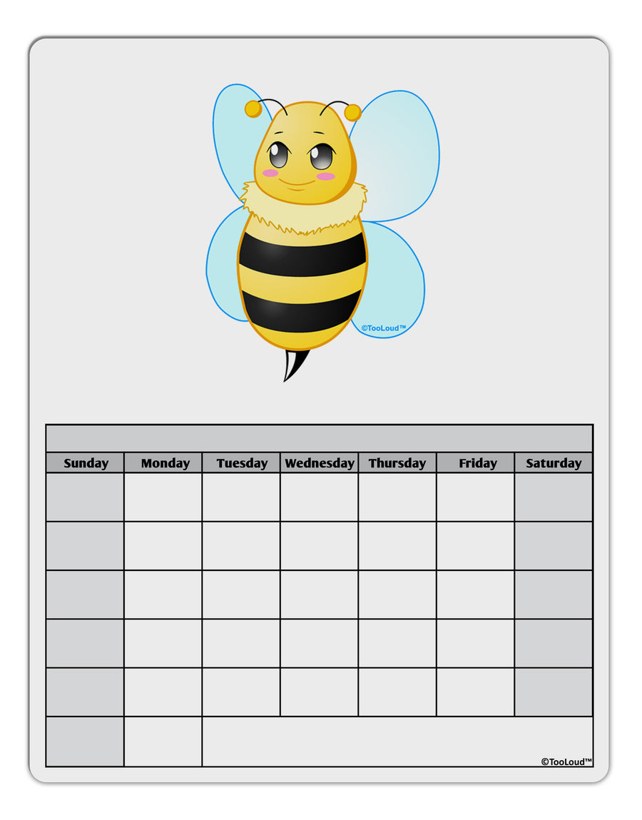 Cute Bee Blank Calendar Dry Erase Board-Dry Erase Board-TooLoud-White-Davson Sales