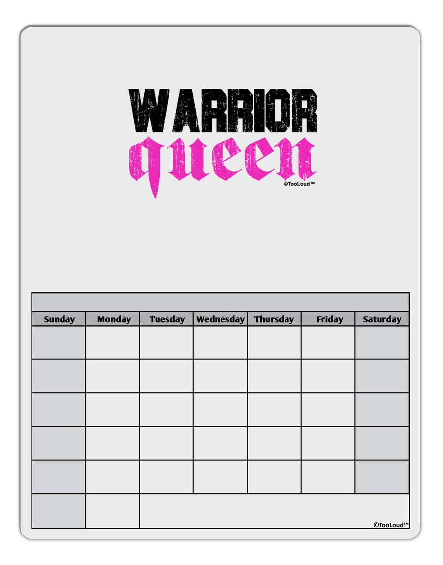 TooLoud Warrior Queen Pink Script Blank Calendar Dry Erase Board-Dry Erase Board-TooLoud-White-Davson Sales