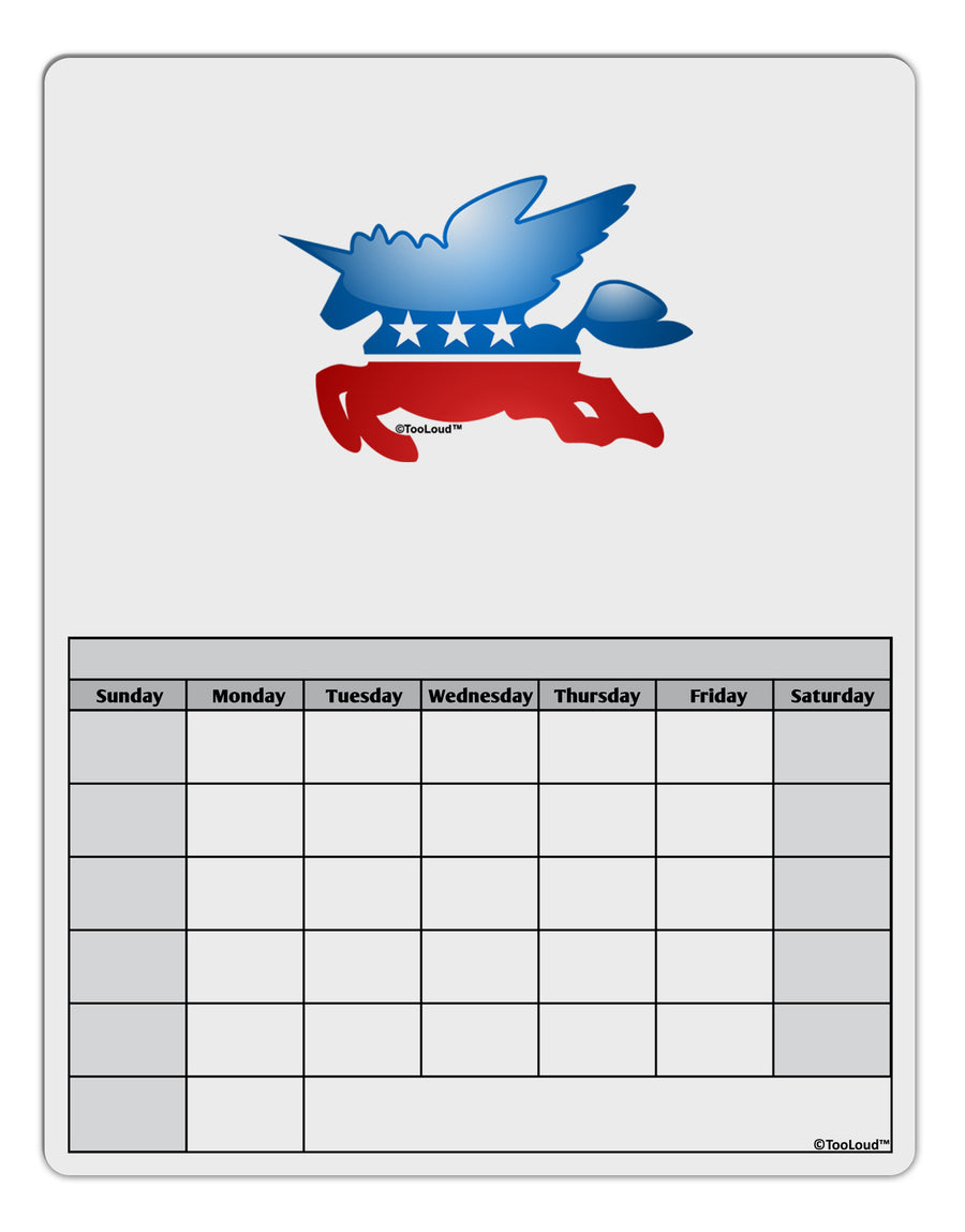 Unicorn Political Symbol Blank Calendar Dry Erase Board-Dry Erase Board-TooLoud-White-Davson Sales