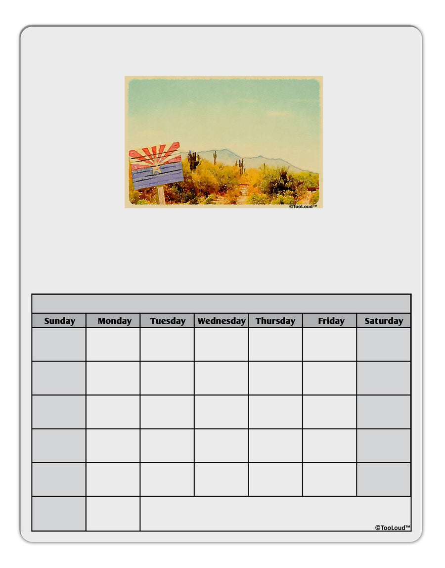 Arizona Scene Watercolor Blank Calendar Dry Erase Board-Dry Erase Board-TooLoud-White-Davson Sales
