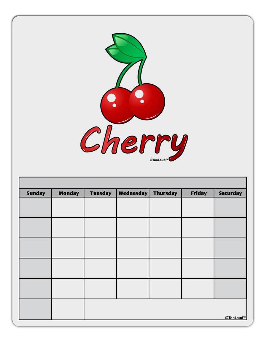 Cherry Text Blank Calendar Dry Erase Board-Dry Erase Board-TooLoud-White-Davson Sales