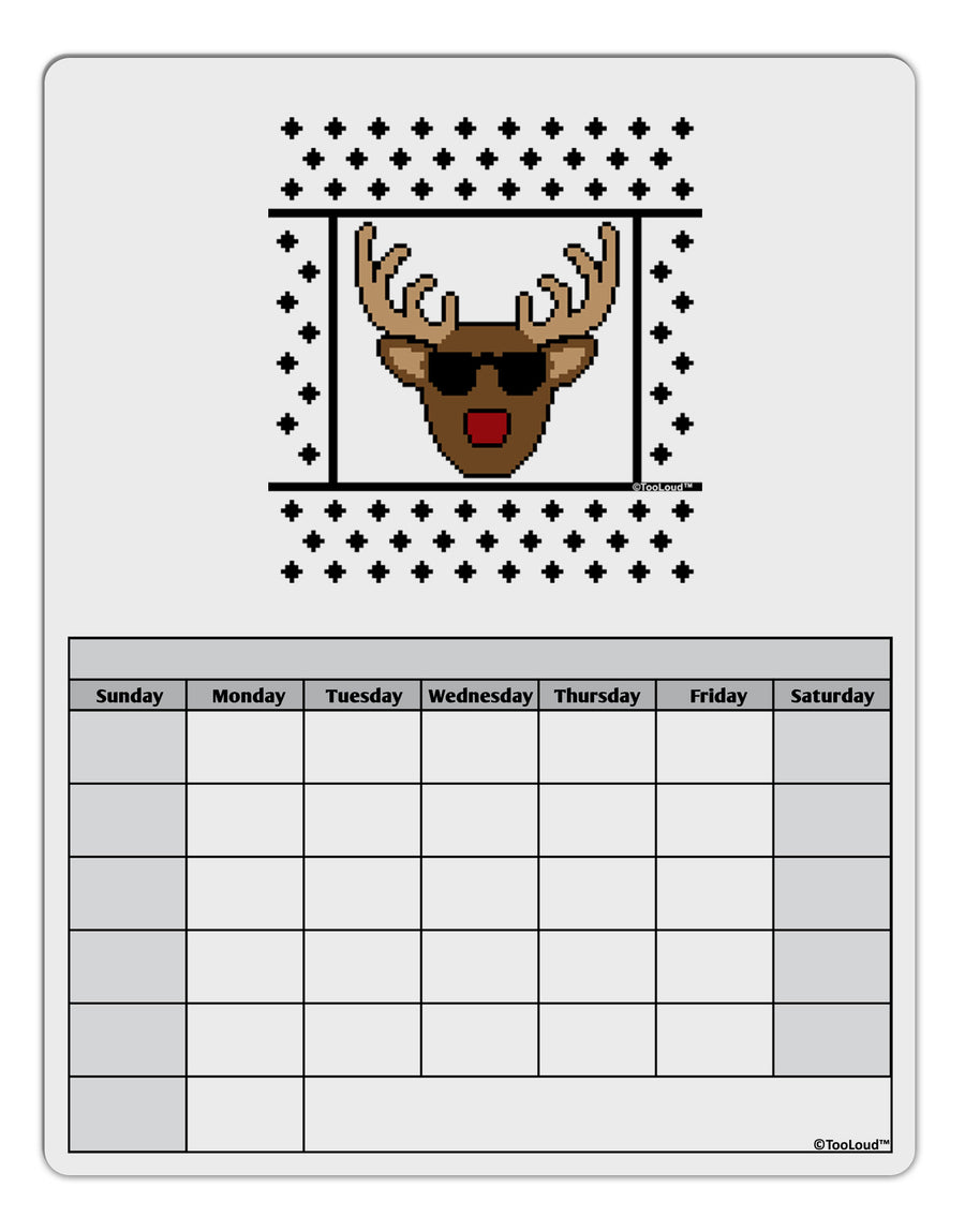 Cool Rudolph Sweater Blank Calendar Dry Erase Board-Dry Erase Board-TooLoud-White-Davson Sales