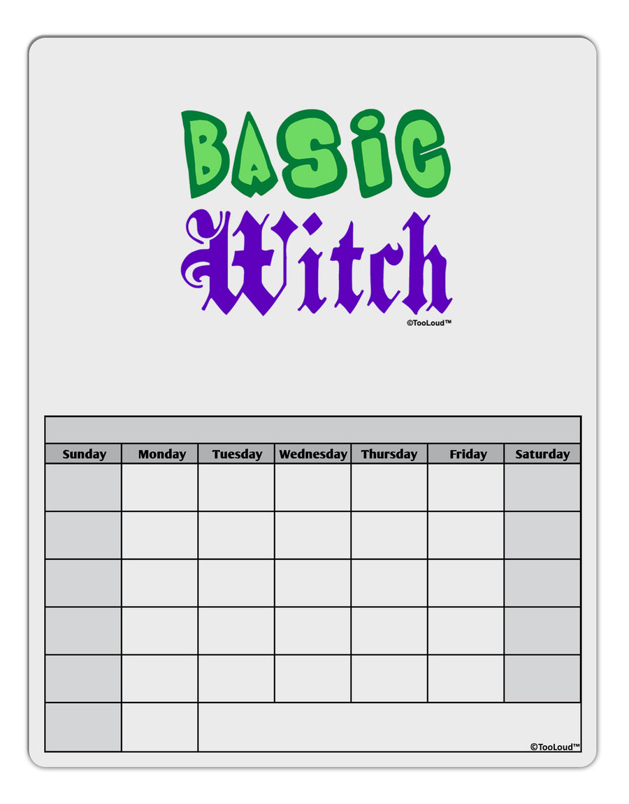 Basic Witch Color Green Blank Calendar Dry Erase Board-Dry Erase Board-TooLoud-White-Davson Sales