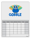 Cute Gobble Turkey Blue Blank Calendar Dry Erase Board