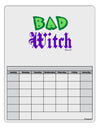 Bad Witch Color Green Blank Calendar Dry Erase Board-Dry Erase Board-TooLoud-White-Davson Sales