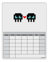 8-Bit Skull Love - Boy and Boy Blank Calendar Dry Erase Board-Dry Erase Board-TooLoud-White-Davson Sales
