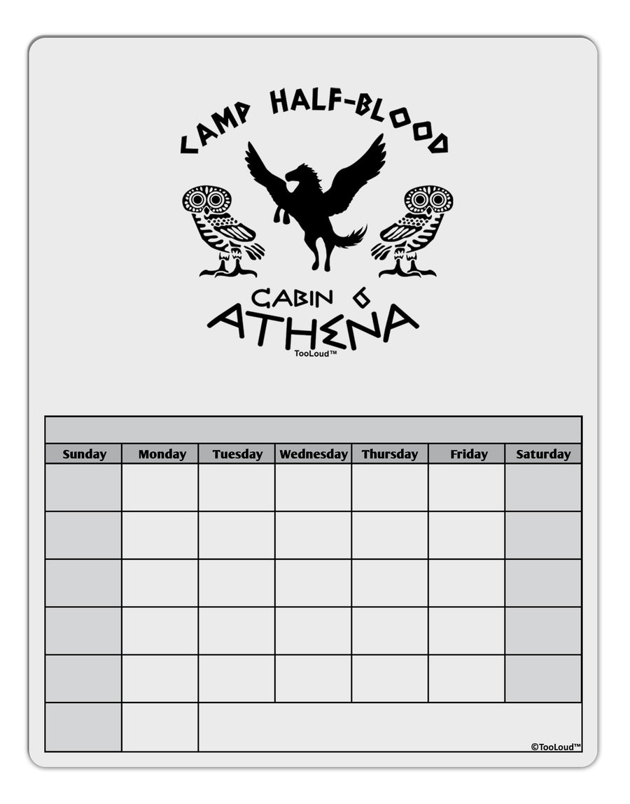 Camp Half Blood Cabin 6 Athena Blank Calendar Dry Erase Board by TooLoud-Dry Erase Board-TooLoud-White-Davson Sales