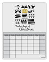 12 Days of Christmas Text Color Blank Calendar Dry Erase Board-Dry Erase Board-TooLoud-White-Davson Sales